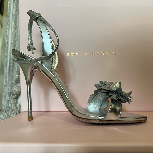 Sophia Webster Lilico sandal in silver, size 8.5 M - Picture 6 of 11